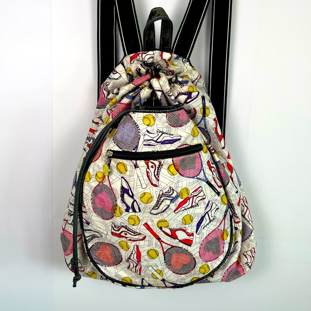 Sydney Love Sport Large Tennis Sport Backpack Racket Holder Pink White Blue